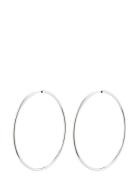 Pilgrim April Recycled Large Hoop Earrings Silver