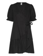 Yasflaxy Ss Wrap Dress Noos Kort Klänning Black YAS