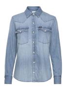 Regular Western Shirt Tops Shirts Long-sleeved Blue Lee Jeans