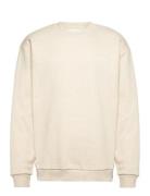 Crew Sweatshirt Tops Sweat-shirts & Hoodies Hoodies Cream Les Deux