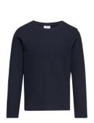 Top L S Basic Rib Tops T-shirts Long-sleeved T-shirts Navy Lindex