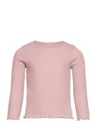 Mango Long-Sleeved Knitted T-Shirt Rosa