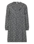 Mango Ruffled Printed Dress Svart