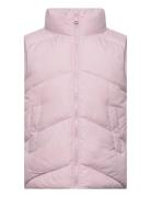 Quilted Gilet Fodrad Väst Pink Mango