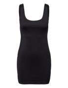 Seamless Dress With Straps Kort Klänning Black Mango