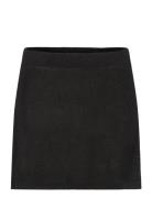 Knitted Miniskirt Kort Kjol Black Mango