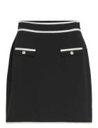 Vila Visola Hw Short Contrast Skirt/Ka Svart