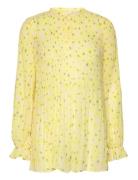 Cruzmd Print Shirt Tops Blouses Long-sleeved Yellow Modström