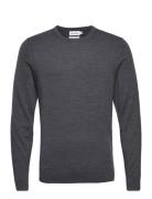 Calvin Klein Superior Wool Crew Neck Sweater Grå