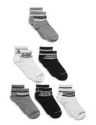 Converse Basic Wordamark Quarter Socks 6-Pack Sockor Strumpor Black Co...