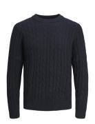 Jack & J S Jjeross Knit Crew Neck Sn Marinblå