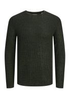 Jack & J S Jjelewis Knit Crew Neck Sn Khaki Green