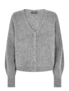 MOS MOSH Mmthora V-Neck Knit Cardigan Grå