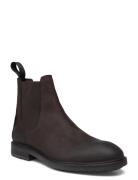 Booties - Flat - With Elastic Stövletter Chelsea Boot Brown ANGULUS