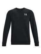 Ua Essential Fleece Crew Sport Sweat-shirts & Hoodies Sweat-shirts Bla...