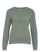 Vila Vidalo O-Neck L/S Knit Top- Noos Grön