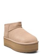 W Cl Ultra Miniplatf Shoes Wintershoes Beige UGG