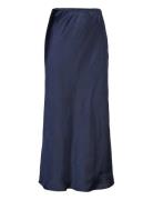 Cc Heart Skyler Mid-Length Skirt Knälång Kjol Navy Coster Copenhagen