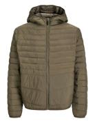 Jack & J S Jjestate Packable Puffer Hood Noos Grön