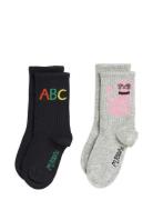 Mini Rodini Abc 2-Pack Socks Multi/patterned