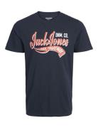 Jack & J S Jjelogo Tee Ss Neck 2 Col 23/24 Noos Jnr Marinblå