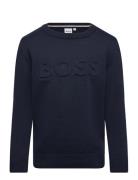 Pullover Tops T-shirts Long-sleeved T-shirts Navy BOSS