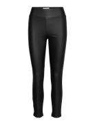 Sc-Pam Bottoms Trousers Leather Leggings-Byxor Black Soyaconcept