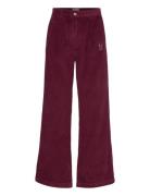 Bobo Choses Faraway Castle Pleated Corduroy Pants Burgundy