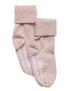 Melton Cotton Socks - Anti-Slip Rosa