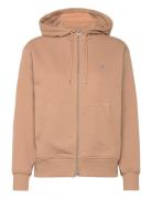 GANT Shield Zip Hoodie Beige