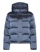 Shiny Monologo Nd Short Puffer Fodrad Jacka Blue Calvin Klein Jeans