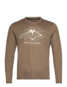 Asics Fujitrail Logo Ls Top Brun