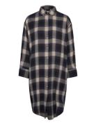 Haven Shirtdress Check Knälång Klänning Black Moshi Moshi Mind