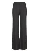 STINE GOYA Elasticated Straight Long Pants, 22 Svart