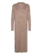 ONLY Onltess Ls Highneck Midi Dress Knt Beige