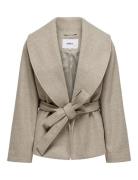 Onlaugusta Life Short Coat Otw Noos Ulljacka Jacka Beige ONLY