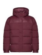 Mix Down Hooded Puffer Jacket Fodrad Jacka Red Tommy Hilfiger