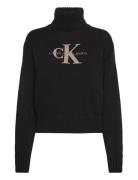 Calvin Klein Jeans Chenille Monologo Sweater Svart