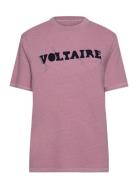 Edwin Co Voltaire Designers T-shirts & Tops Short-sleeved Pink Zadig &...