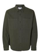 Selected Homme Slh-Heavy Twill Overshirt Ls Noos Grön