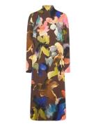 STINE GOYA Long Sleeve Midi Dress, 2263 Dry Vi Multi/patterned