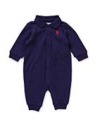 Ralph Lauren Baby Cotton Polo Coverall Blå