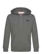 Superdry Essential Logo Zip Hoodie Grå