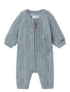 Name It Nbmwrilla Wool Ls Knit Suit Blå