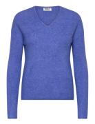 ONLY Onlcamilla V-Neck L/S Pullover Knt Noos Blå