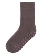 Name It Nmfwaksi Wo/Bl Terry Sock W/Non Skid Brun