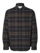 Selected Homme Slhslimowen-Brushed Shirt Ls Noos Svart