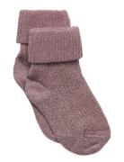 Ida Glitter Socks Sockor Strumpor Purple Mp Denmark