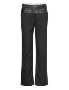 2Nd Shaw - Tailoring Bottoms Trousers Leather Leggings-Byxor Black 2ND...