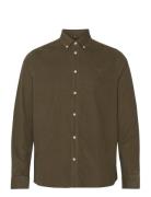 Les Deux Kristian Corduroy Shirt Khaki Green